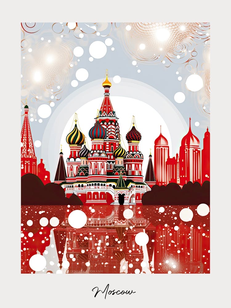 Poster Of Moscow, Illustration In The Style Of Pop Art 2