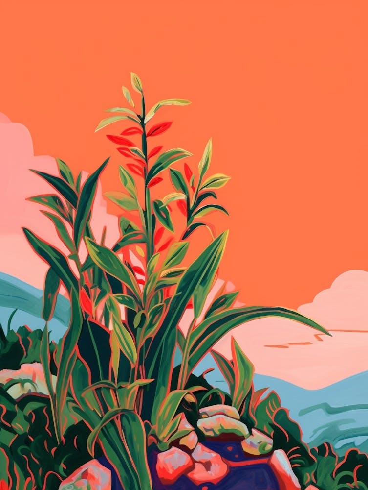 Boho Plant Painting Dracaena Plant 3