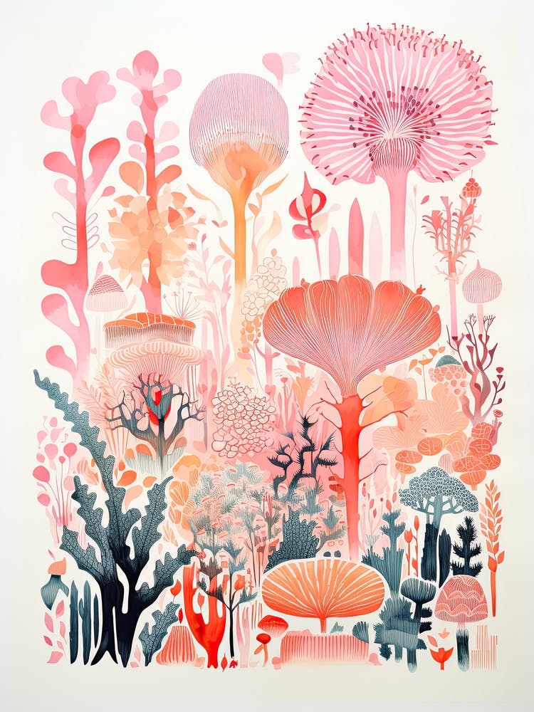 Kew Gardens Abstract Riso Style 2