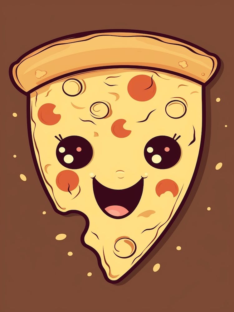 Pizza Kawaii Illustration 3