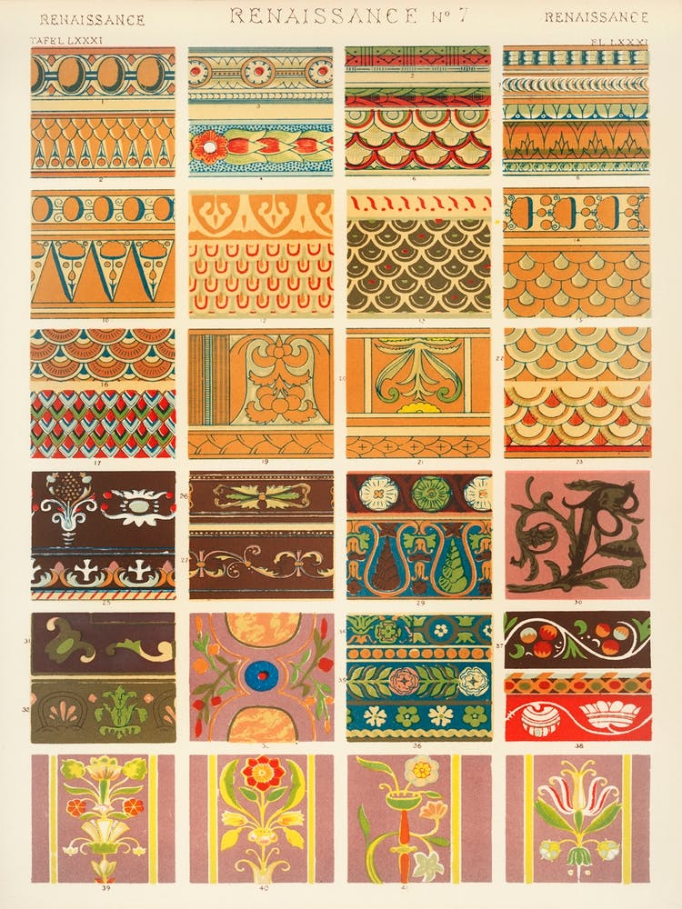 Vintage Pattern Illustration, Owen Jones                                                                           