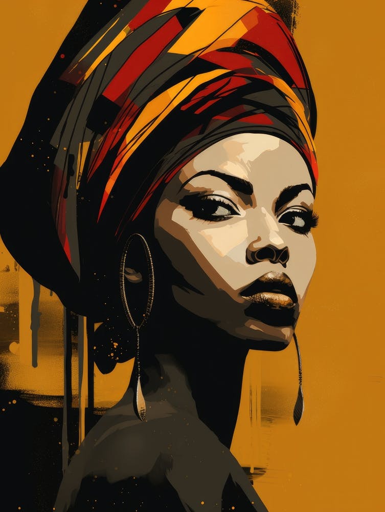 African Woman In A Turban 18
