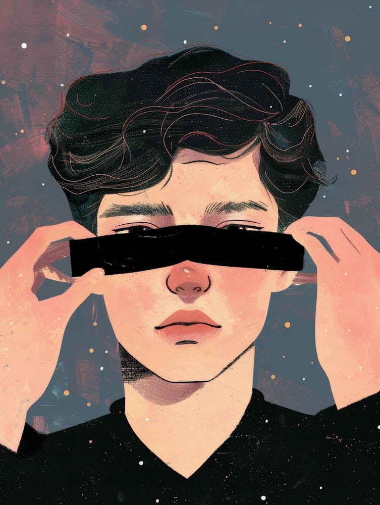 Boy Covering His Eyes