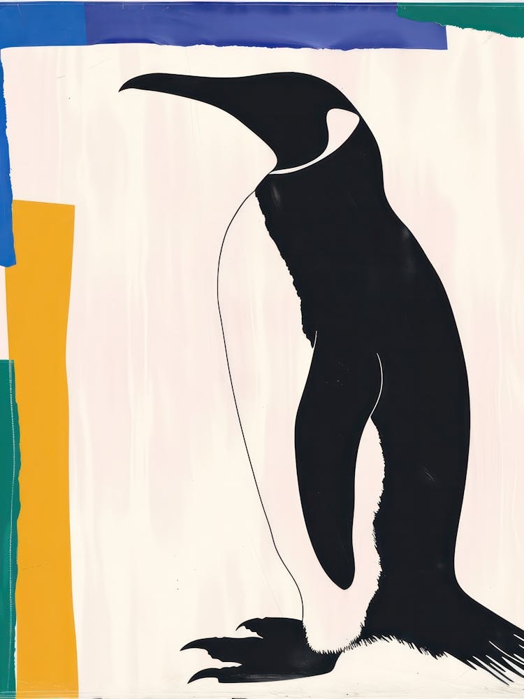 Penguin 2 Scherenschnitt-Collage