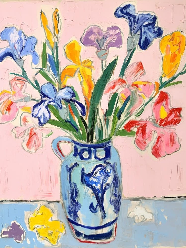 Flower Painting Fauvist Style Iris 1