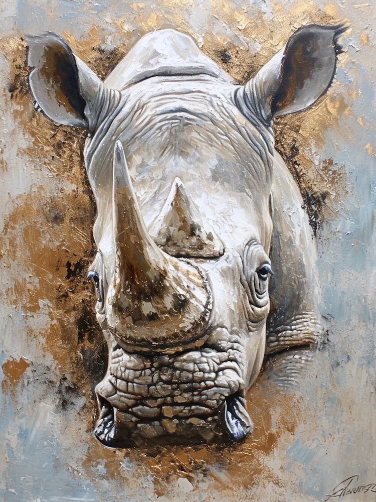 Watercolour Rhino 3