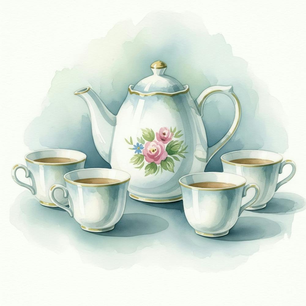 Teapot And Cups