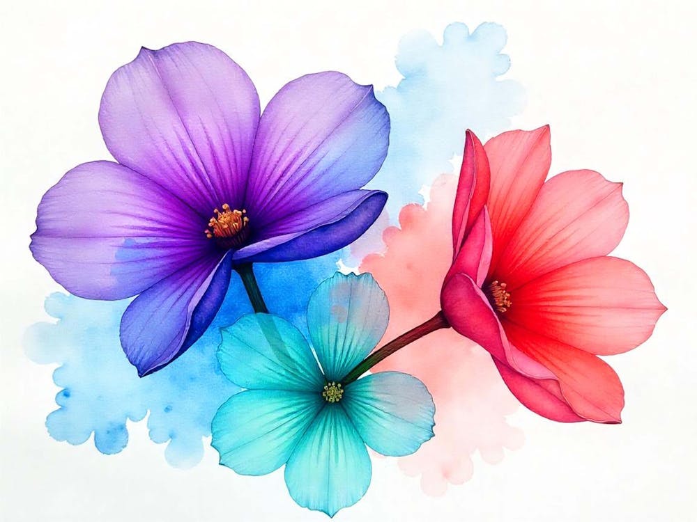 Watercolor Flowers 1