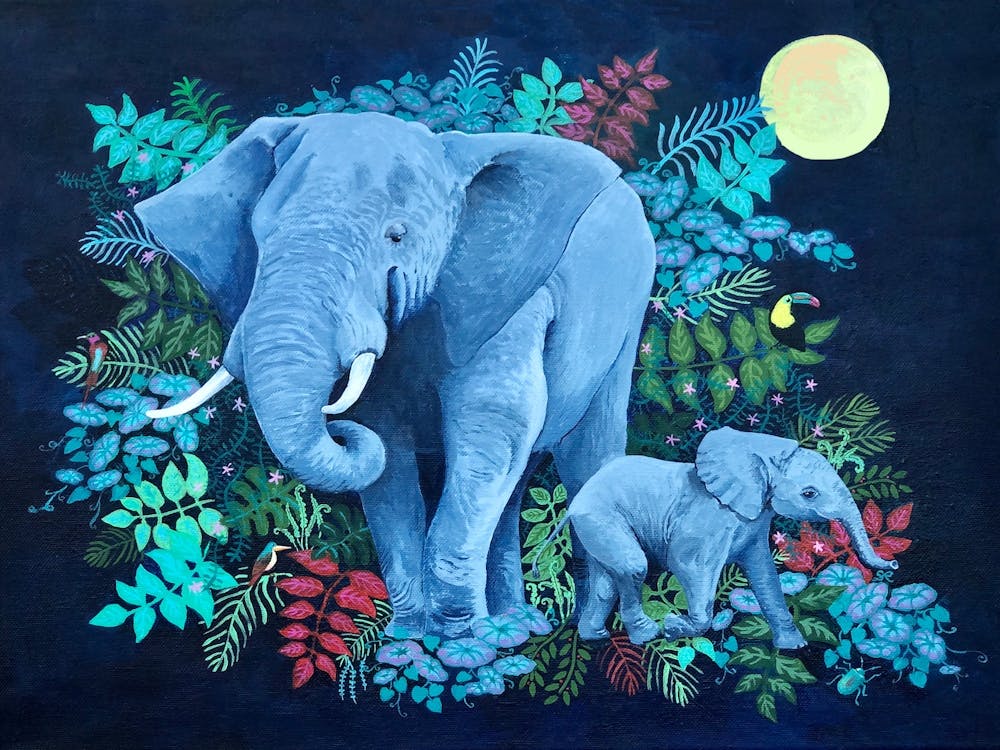 Moonlight Elephants