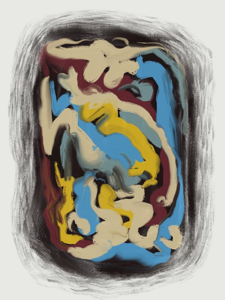 Abstract Painting color blend