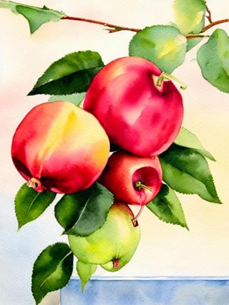 Rose Apple Italian Watercolour fruit
