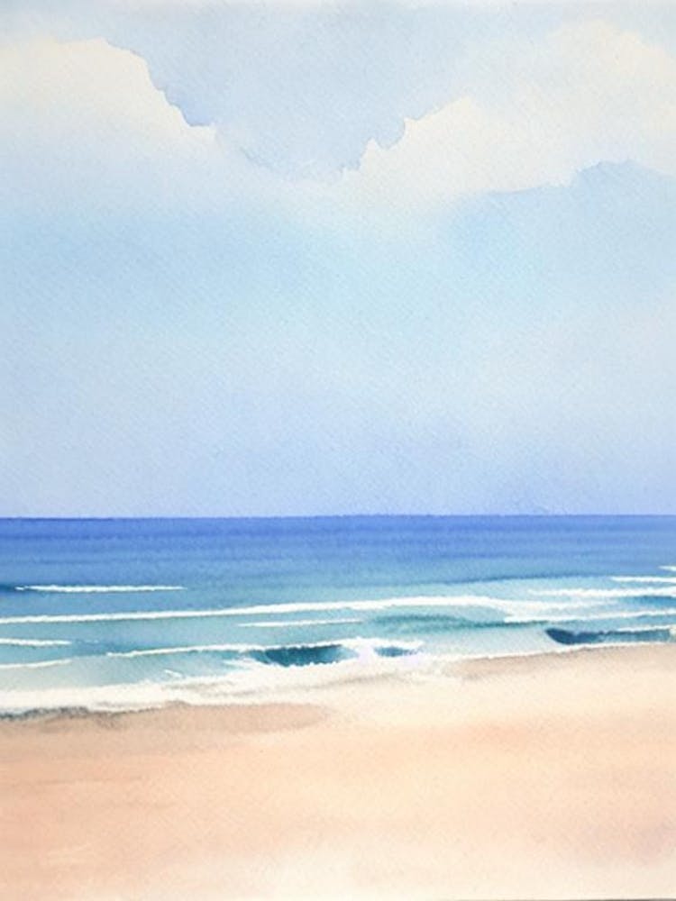 Coronado Beach, San Diego, California Watercolour