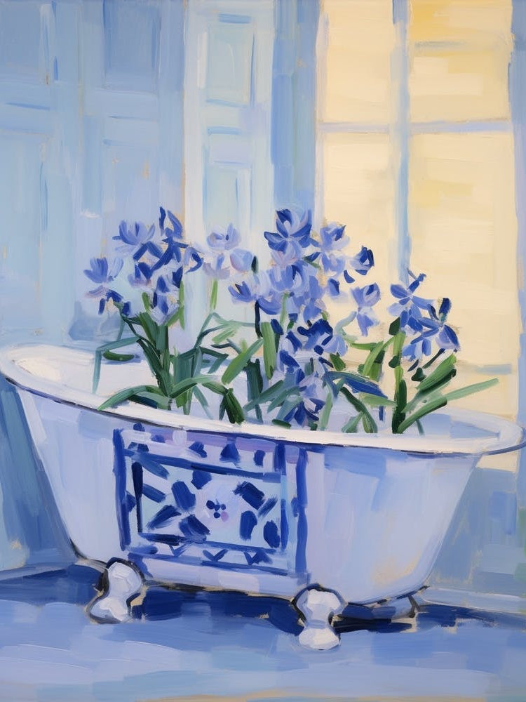 A Bathtube Full Of Bleeding Heart In A Bathroom 3