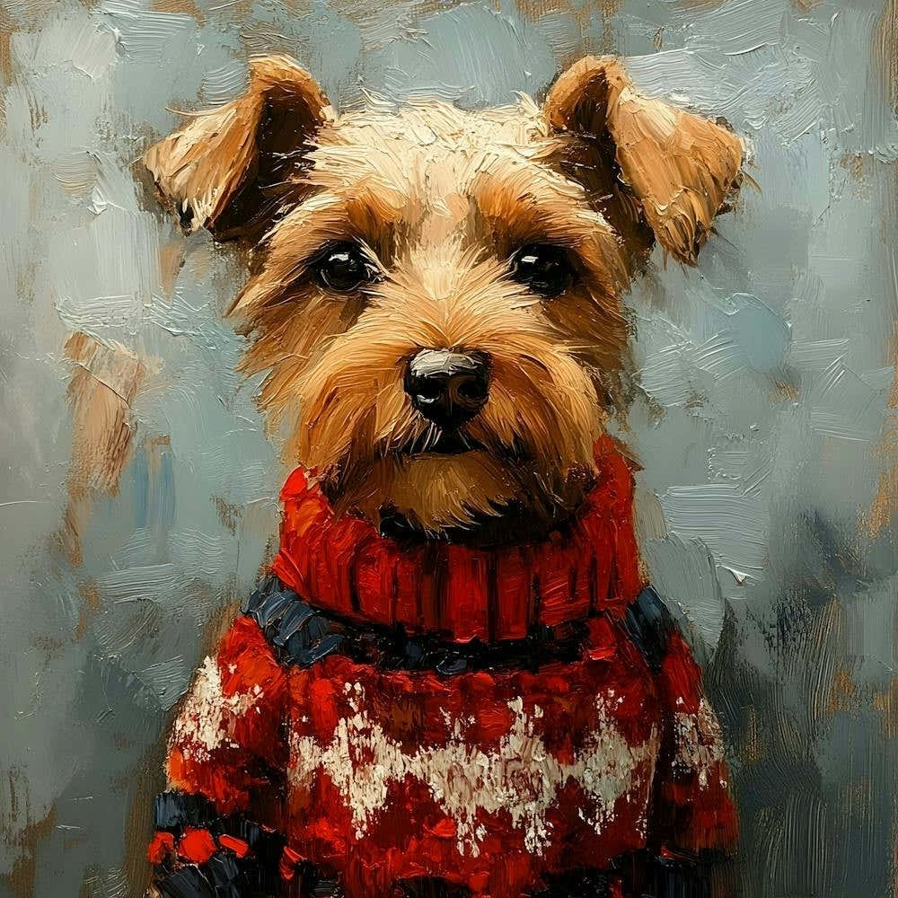 Airedale In Christmas Sweater 1