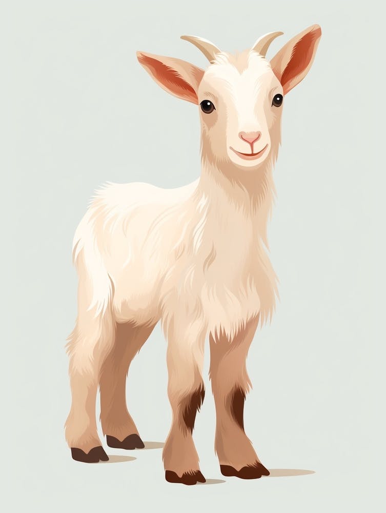 Baby Animal Illustration  Goat 7