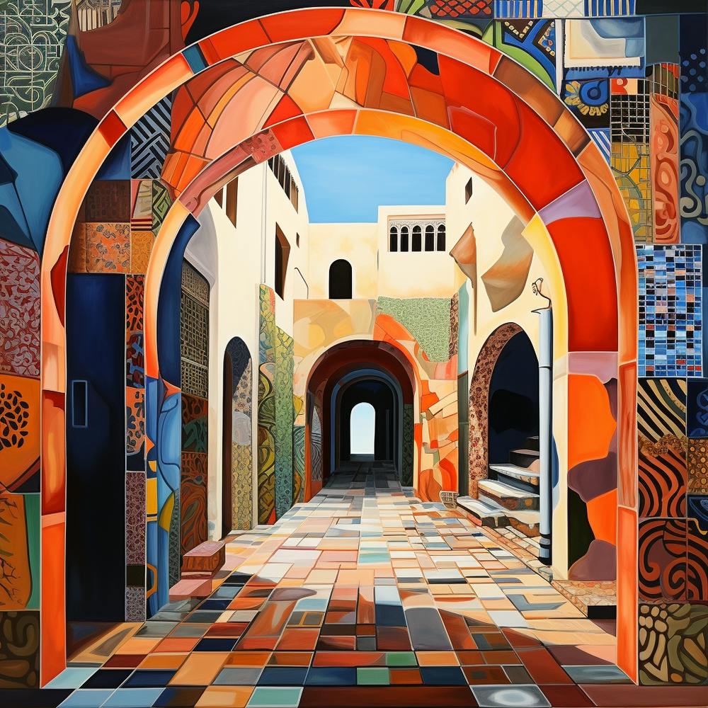 Bohemian Contemporary - Moroccan Archways With Colourful Tiles And Patterns