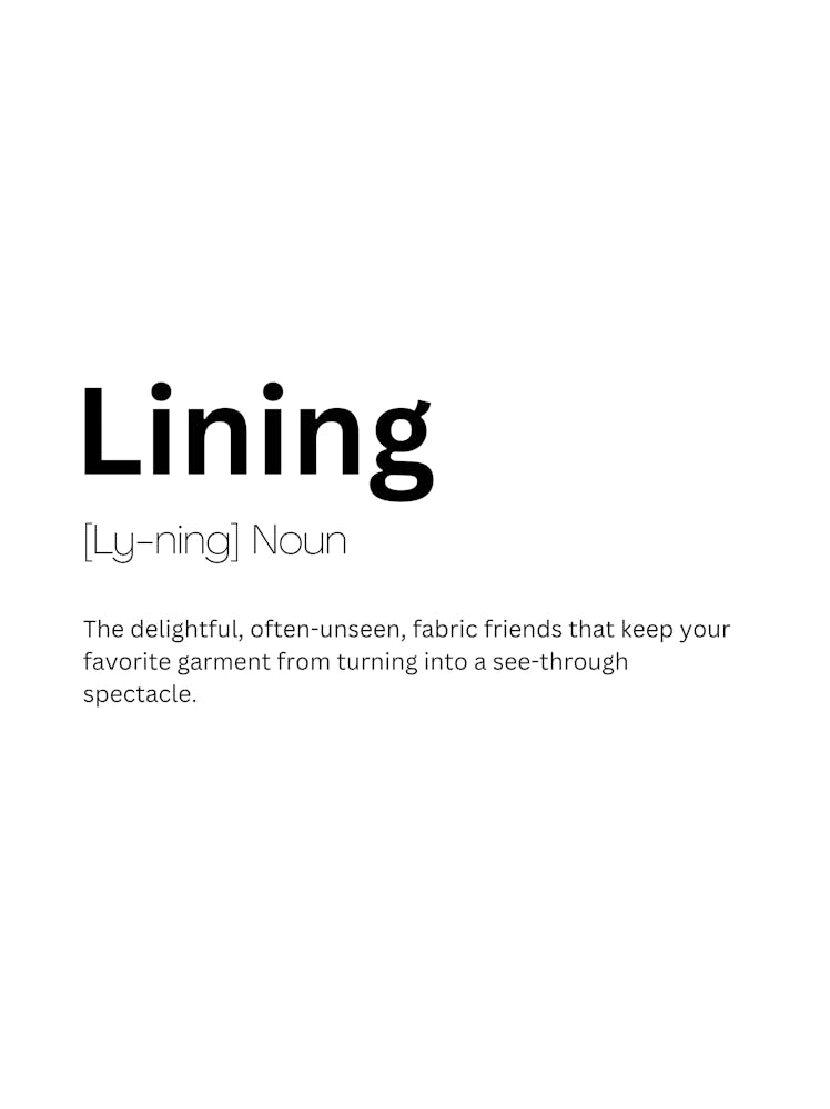 Lining Definition Meaning 1