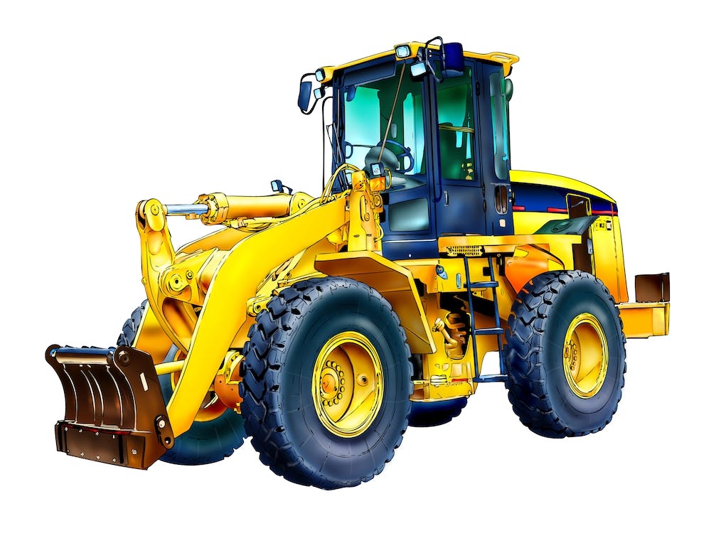 Bulldozer Art Illustration In A Painting Style 03