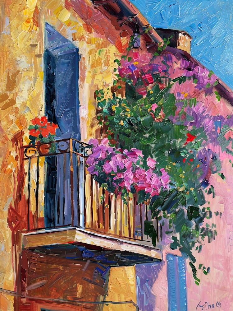Balcony Painting In Livorno 1
