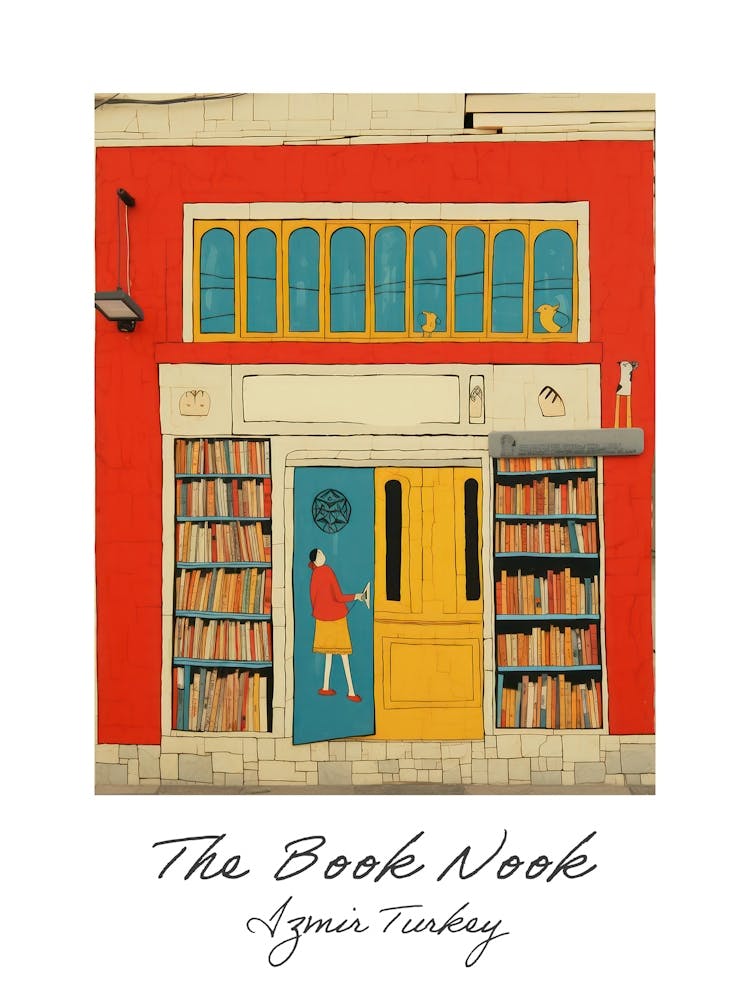 Izmir Turkey The Book Nook Pastel Colours 2 Poster