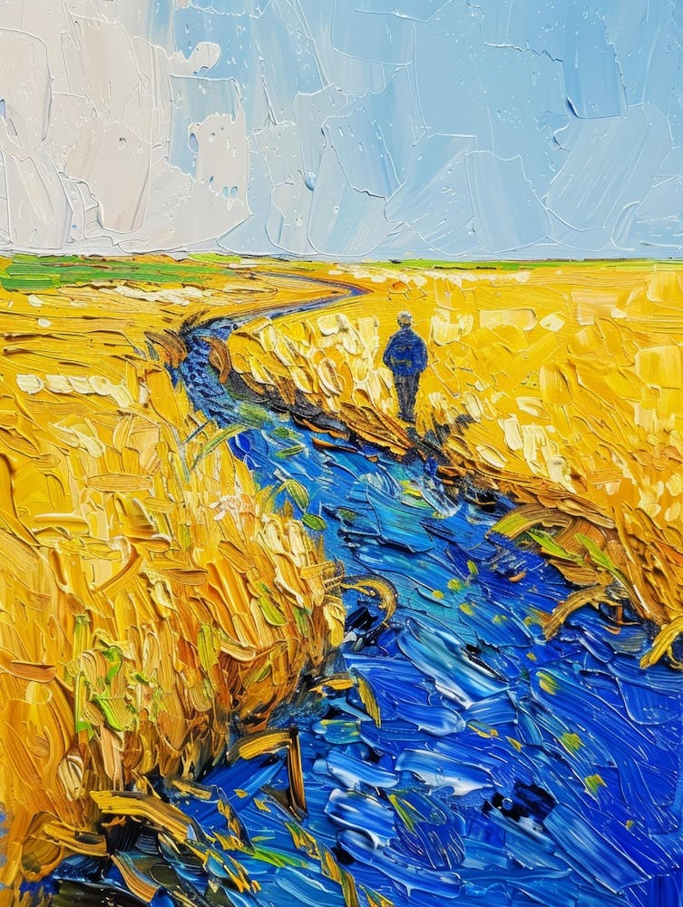 Man In A Yellow Field 2