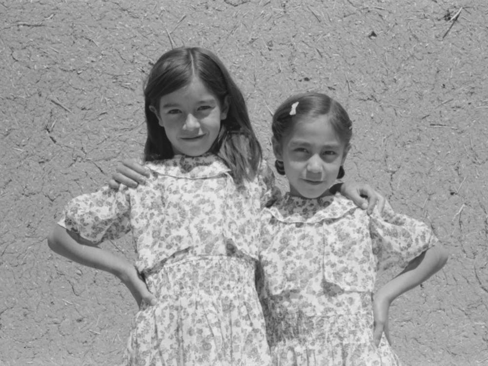 Spanish American Girls, Chamisal, New Mexico By Russell Lee