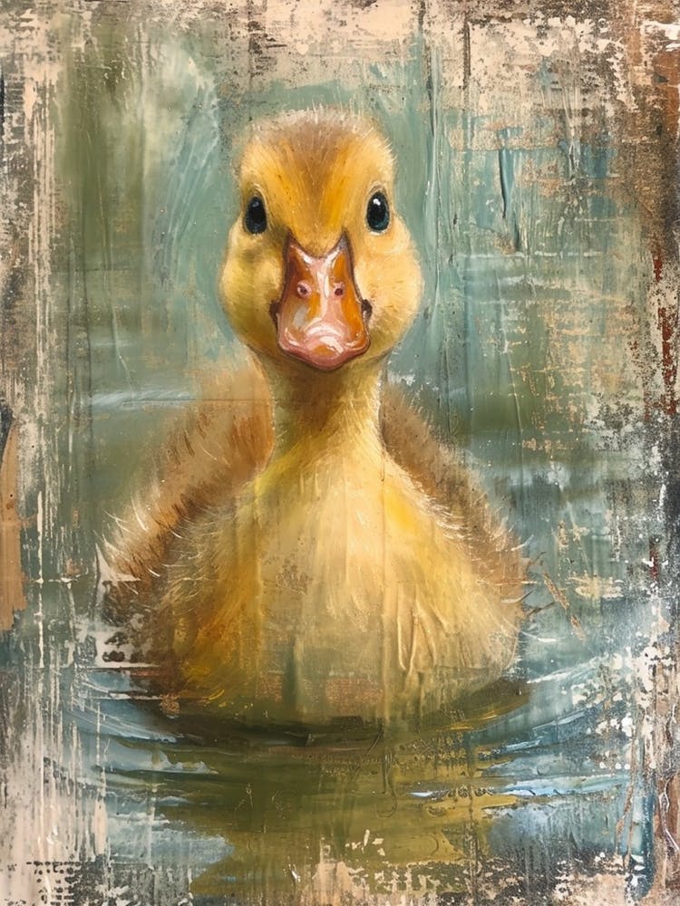 Cute Brushstrokes Ducklings 4