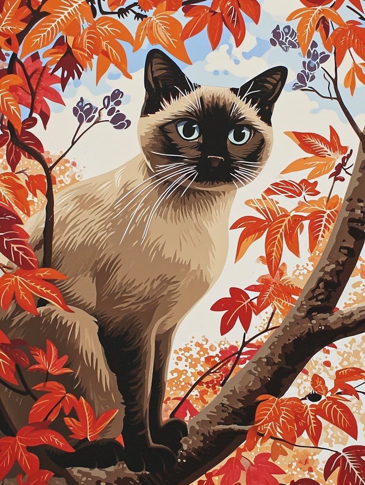 Tokinese Cat Relief Illustration 2