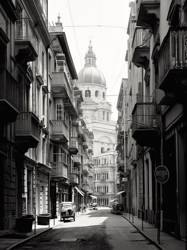 Genoa, Italy, Black And White Photography 3
