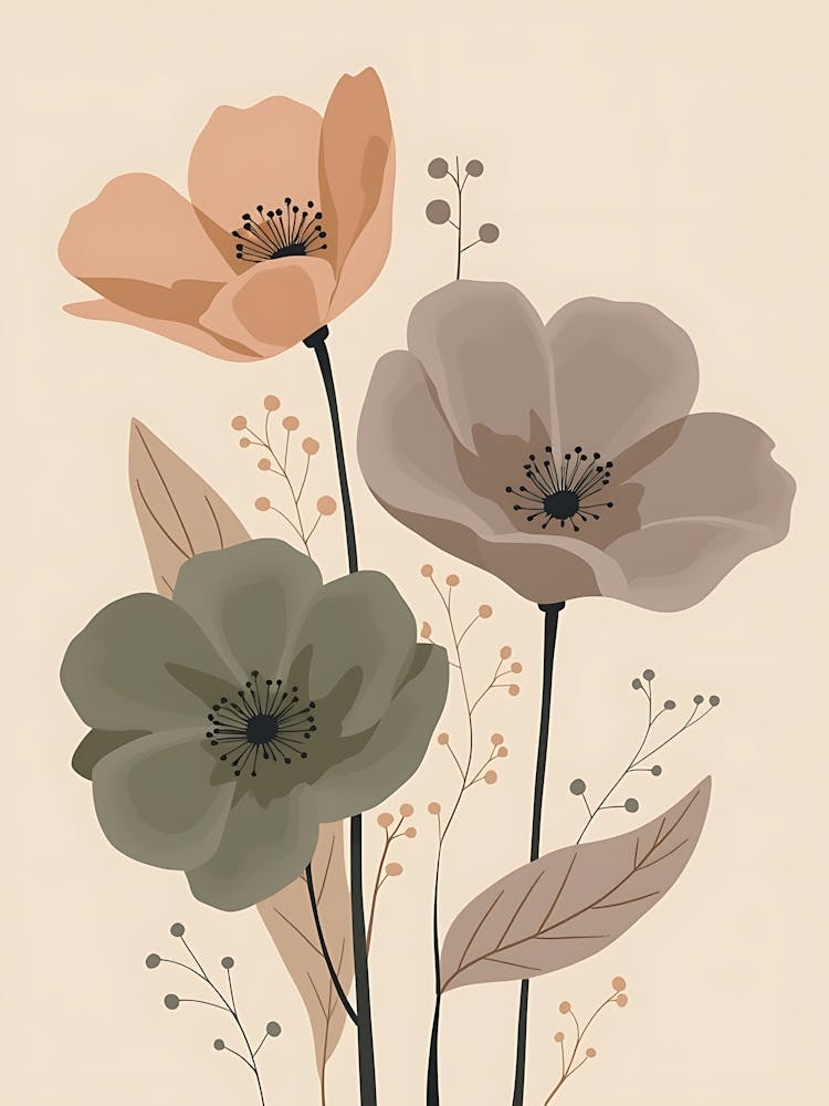 Soft Pastel Botanical Elegance