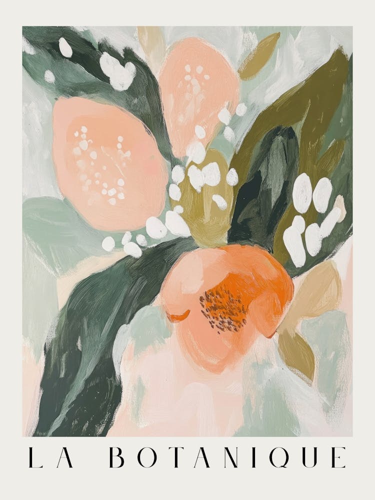 Abstract floral prints in soft pastel tones in a modern botanical aesthetic – gouache painting in the style of Henri Matisse – minimalist nature art perfect for contemporary decor, modern living rooms, elegant bedrooms 1