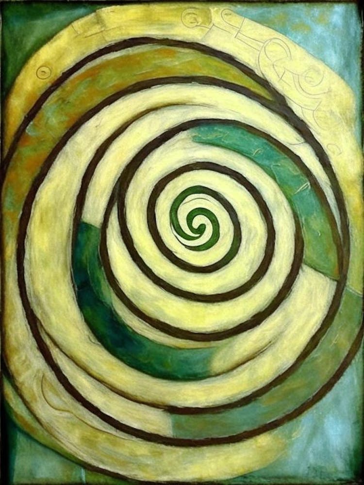 Symbole Spirale Celtique Peinture Abstraite