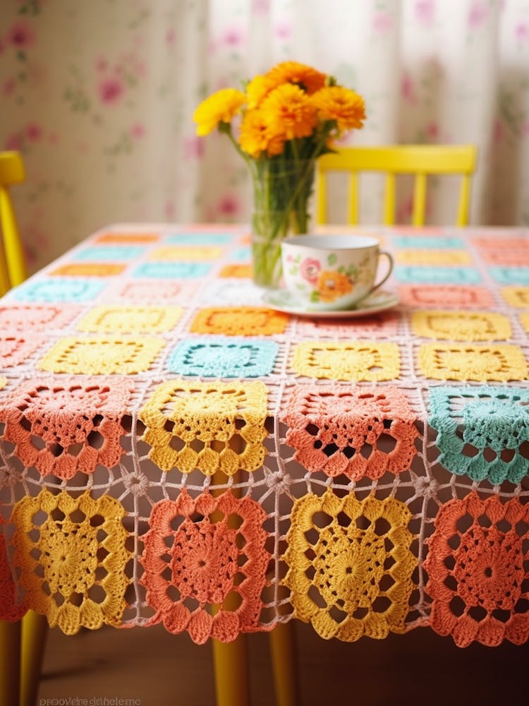 Nans Crochet Table Photography