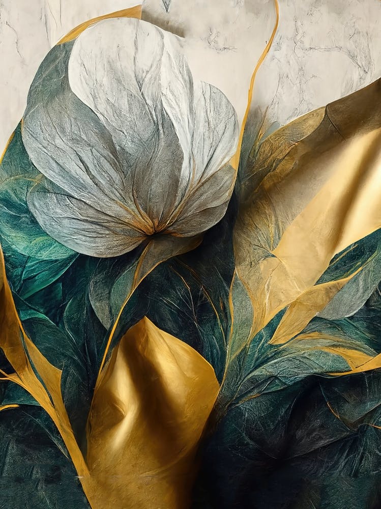 Textured Floral Abstract Watercolor