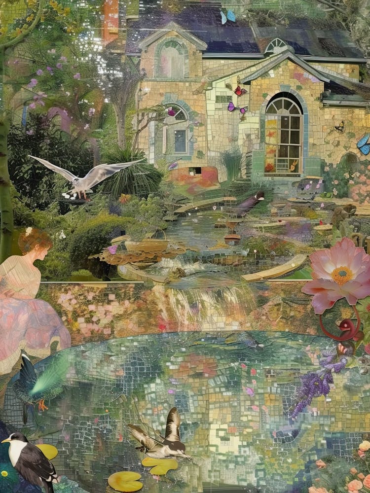 Pond Monet Fairies Scrapbook Collage 1
