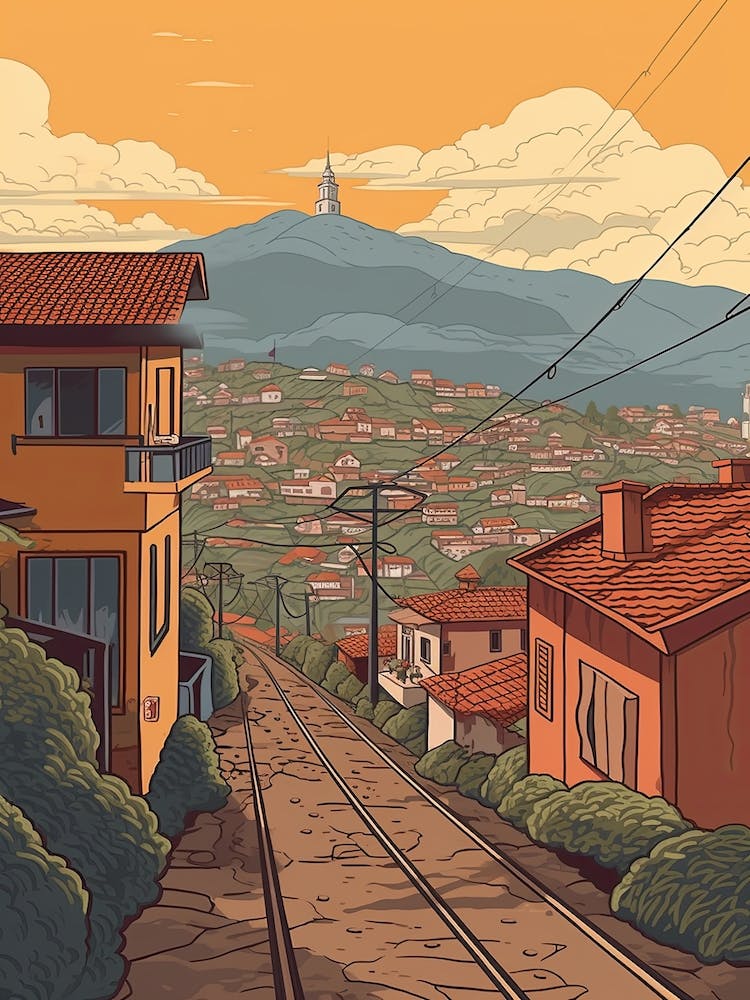 Bogota Colombia Travel Illustration 3