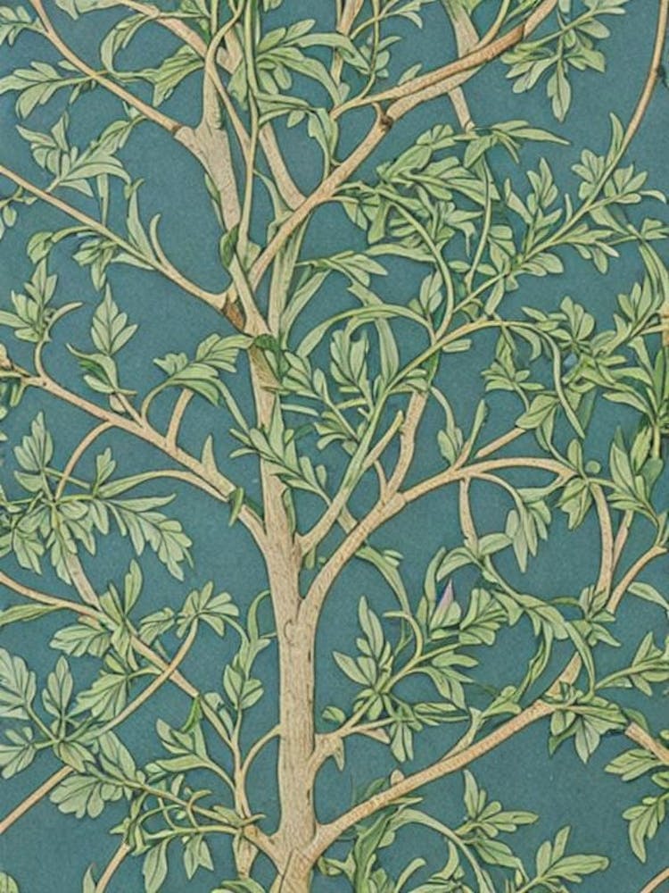 Quercus Velutina tree Vintage Botanical