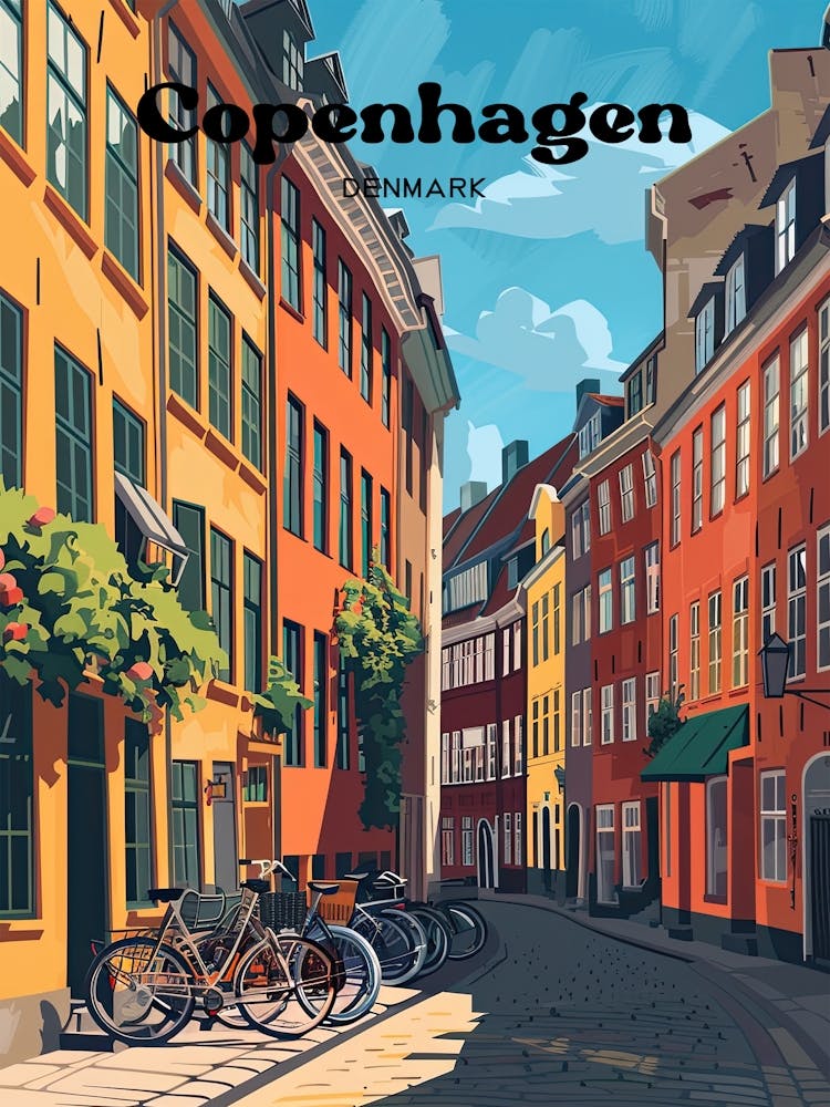 Copenhagen Denmark Capital Travel Art