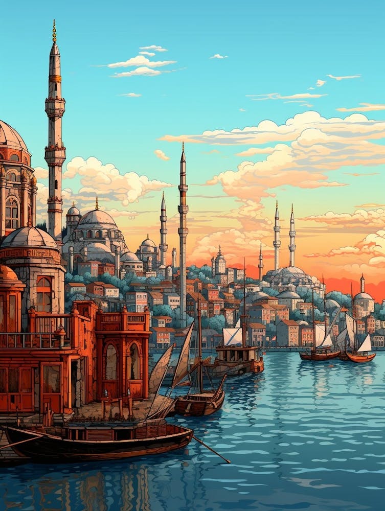 Istanbul Pixel Art 4