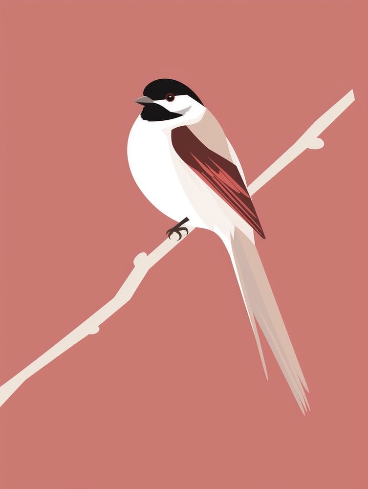 Minimalist Sparrow 3 Illustration