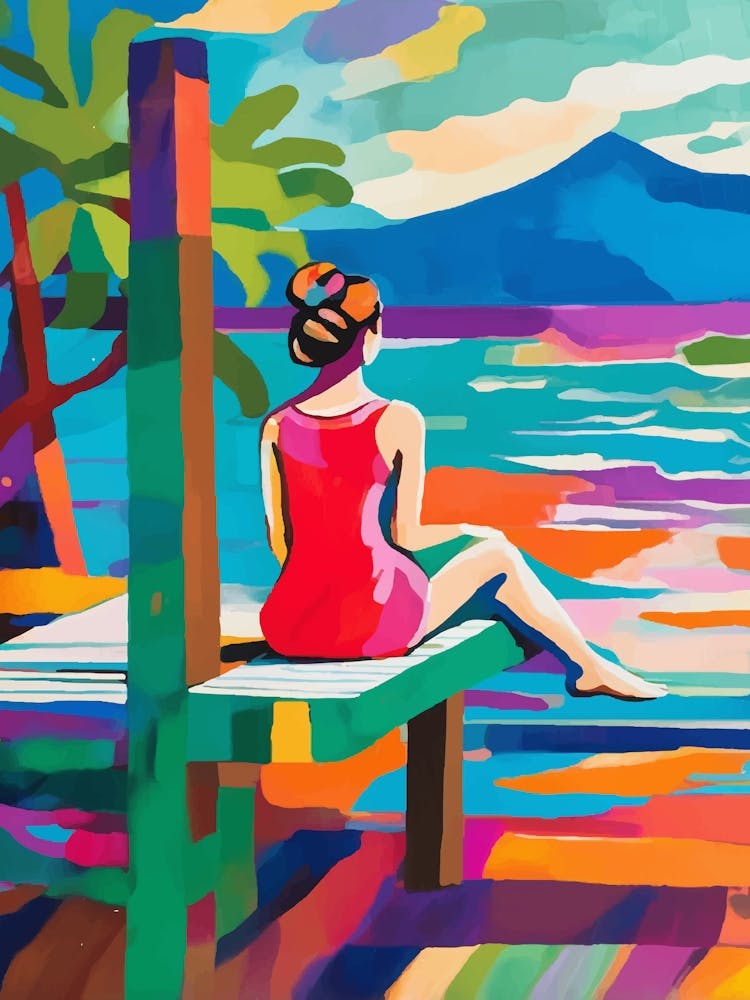 Woman Sitting On A Bench