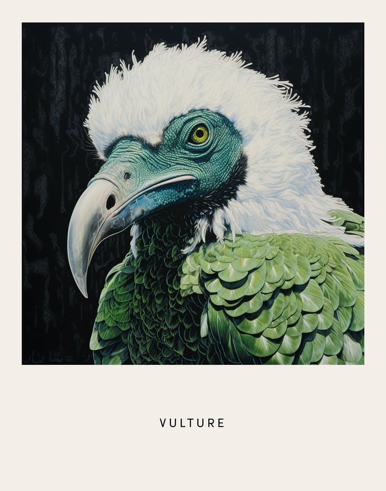 Ohara Koson Inspired Bird Painting Vulture 1 Poster