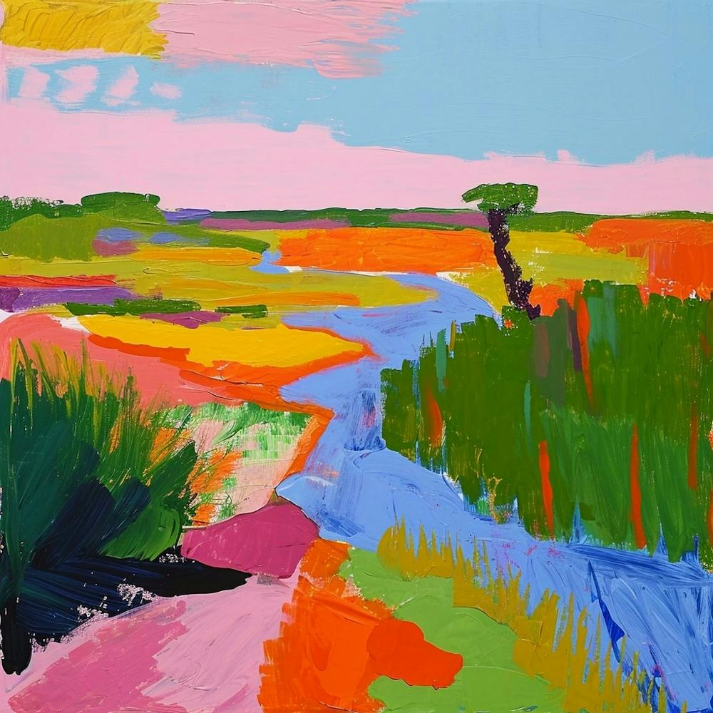 Abstrait Coloré Everglades National Park Usa 4