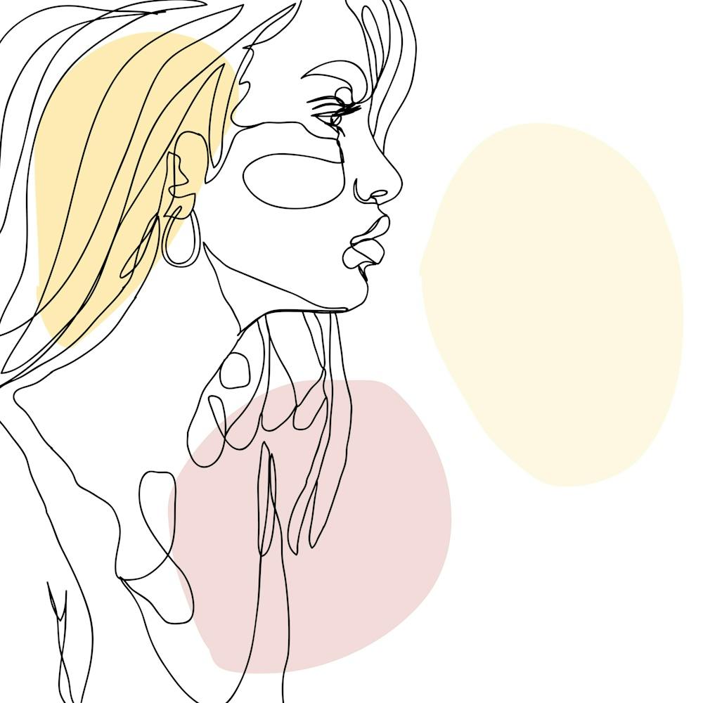 Portrait Of A Woman line art