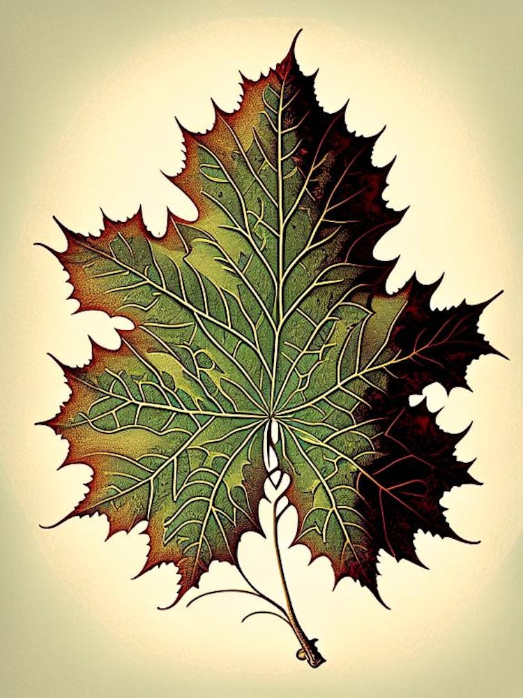 Maple Leaf Vintage Botanical 4
