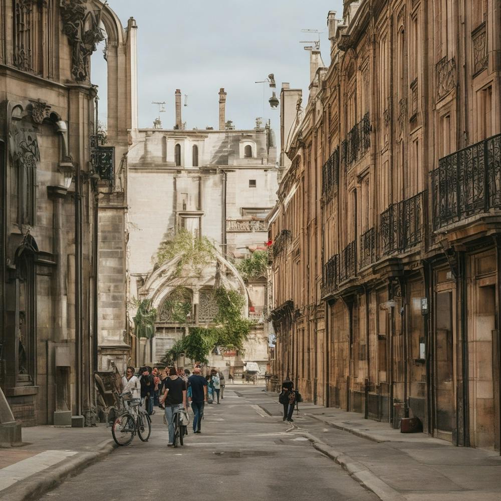 Street Scene In Barcelona