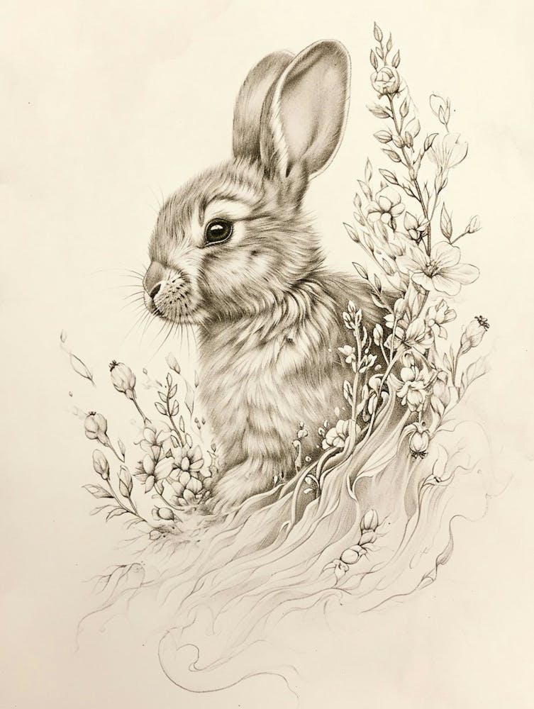 Havana Rabbit Drawing 4