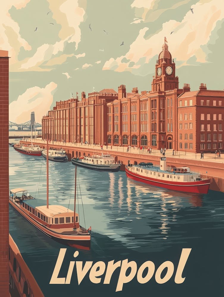 Aihrgdesign A Classic 1960s Travel Poster For Liverpool 4