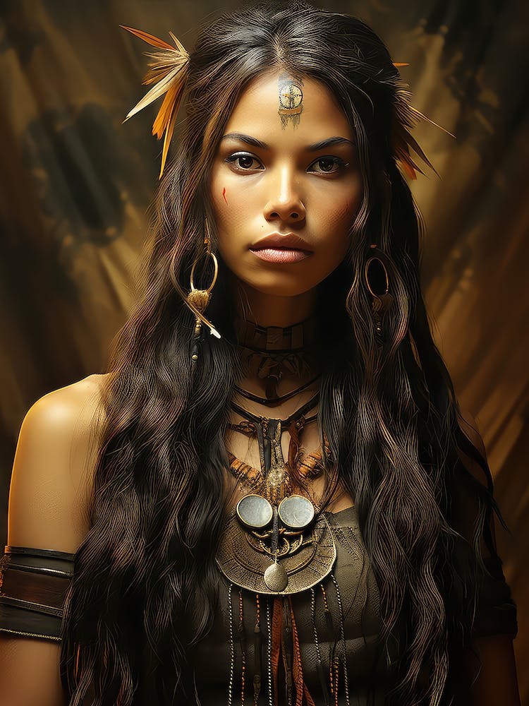 Beautiful Muskogee Creek Native American Woman 1