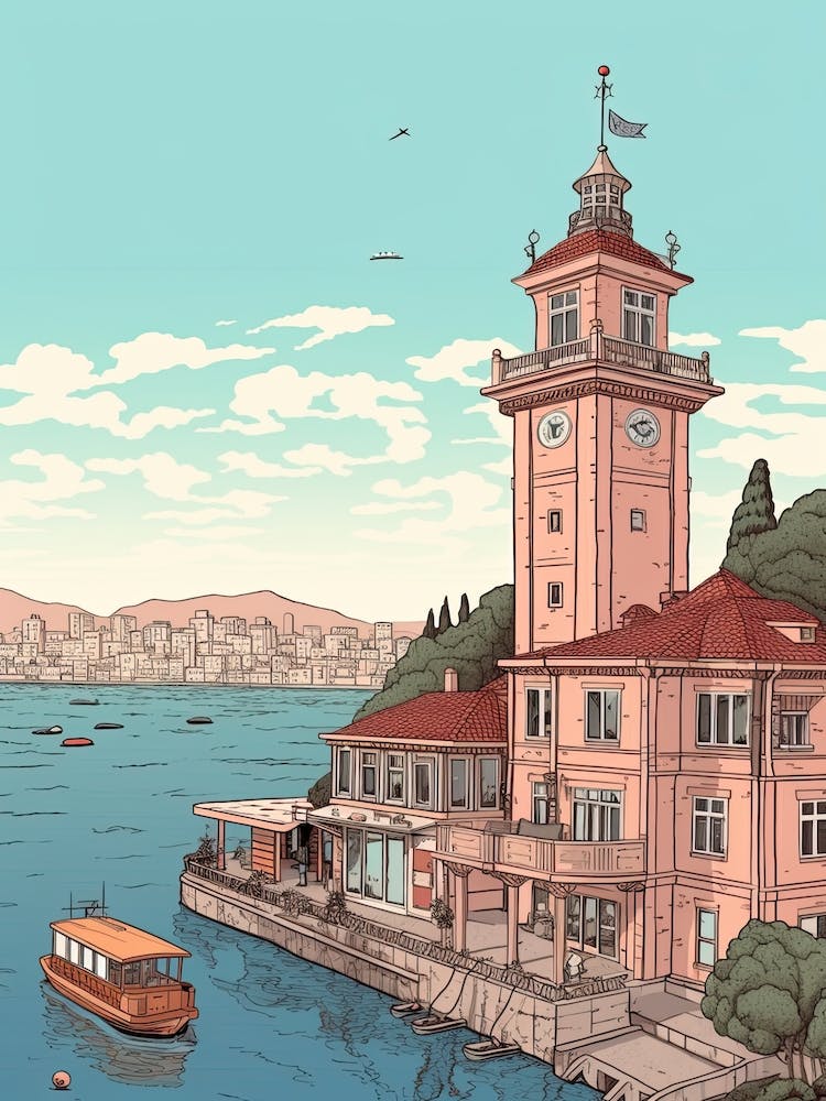Istanbul Turkey Travel Illustration 4